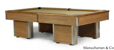 Бильярдный стол High tech Zebrano. Купить  дизайнерский бильярд. Бильярдный стол современный стиль.